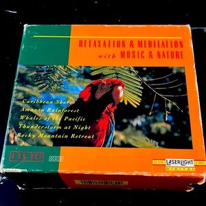 Set of Five Laser Light Digital Relaxation & Meditation with Music & Nature CD's